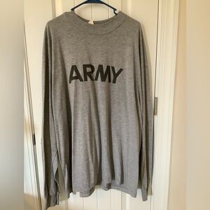 Men’s Army Crew Neck Long Sleeved T-Shirt
